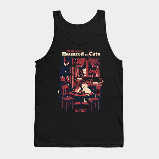 Haunted by cats - Halloween Cat Tank Top by Ilustrata